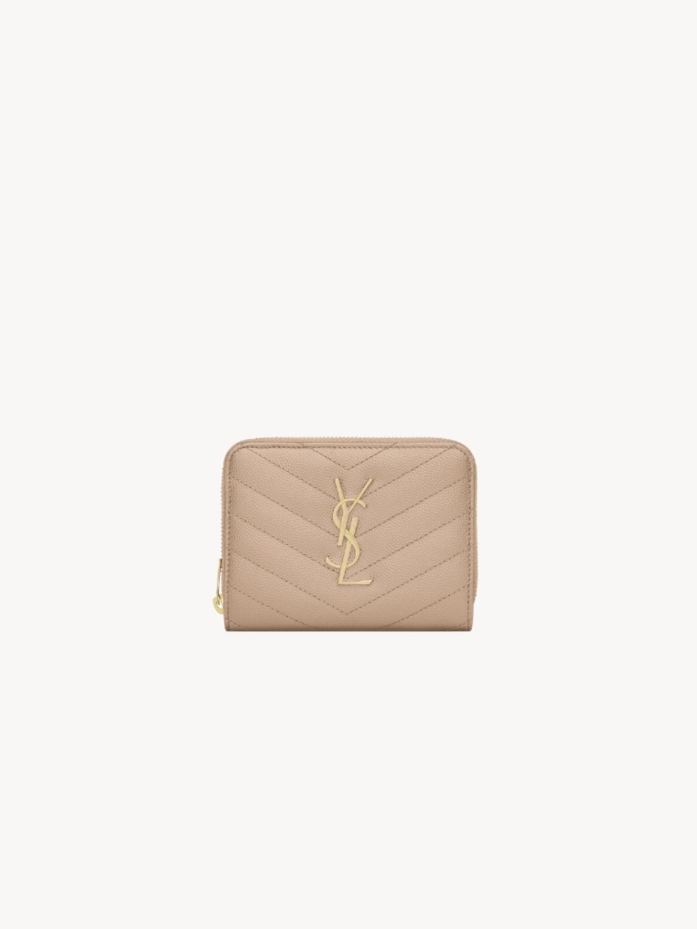 YSL CASSANDRE MATELASSÉ COMPACT ZIP AROUND WALLET - Picture 2 of 9